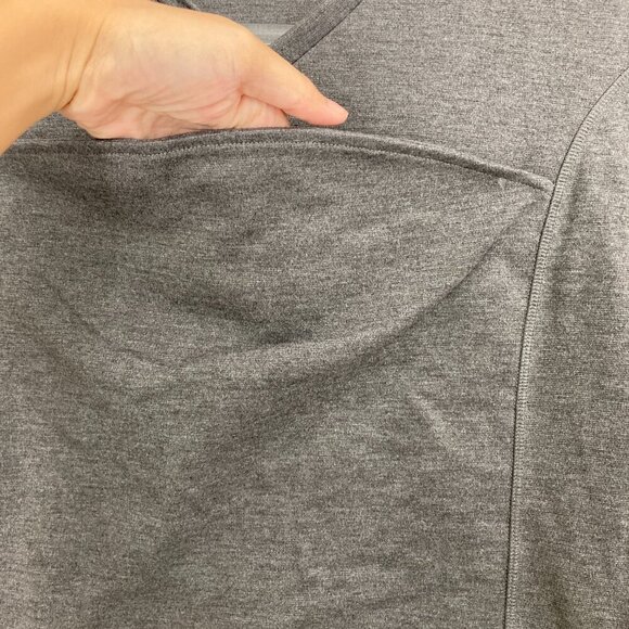LALABU Soothe Short Sleeve Shirt Kangaroo Pouch Gray Size XL - Picture 3 of 11
